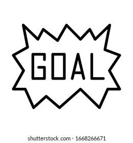 Goal, football icon. Simple line, outline vector elements of soccer for ui and ux, website or mobile application