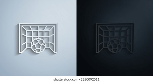 Goal, football paper icon with shadow effect vector illuistration design