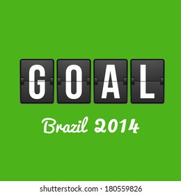 Goal football soccer concept letter, mechanical panel letters