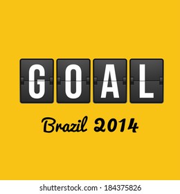 Goal football soccer concept letter, mechanical panel letters