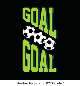 Goal, football sport typography graphic design, for t-shirt prints, vector illustration