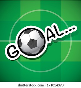 goal and football Vector