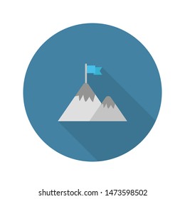 goal glyph flat vector icon