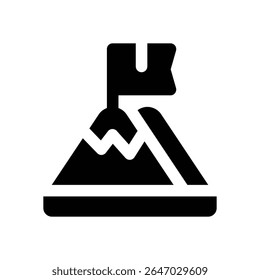 goal glyph icon. Strong and solid vector icon for websites, mobile interfaces, presentations, and visual branding. High quality and easy to edit.