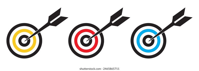 Goal.Set of goals. Target icon. Target, call, goal icon.Vector.