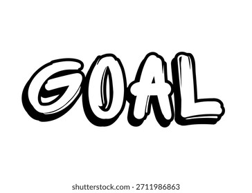 Goal graffiti word Vector fuente
Palabra de fuente del Vector en un fondo blanco