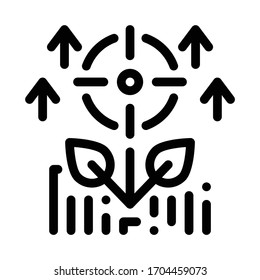 goal to grow plant icon vector. goal to grow plant sign. isolated contour symbol illustration