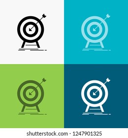 goal, hit, market, success, target Icon Over Various Background. glyph style design, designed for web and app. Eps 10 vector illustration