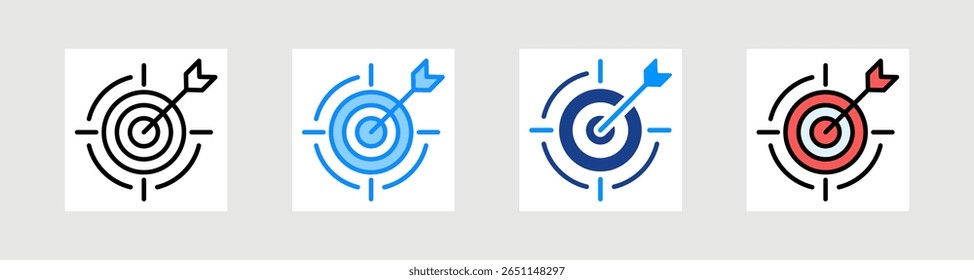 Ziel-Symbol-Kollektion Mehrere Stile festlegen