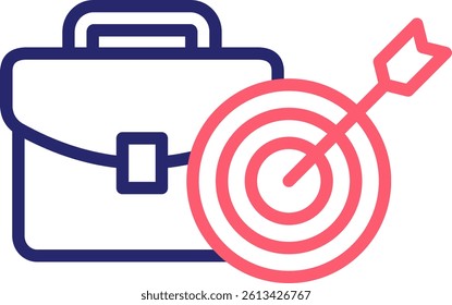 Goal Icon Color Vector Illustration