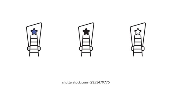 Goal icon design with white background stock illustration