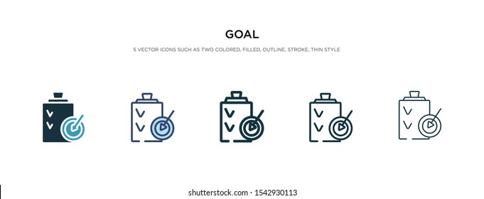 goal icon in different style vector illustration. two colored and black goal vector icons designed in filled, outline, line and stroke style can be used for web, mobile, ui