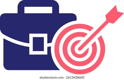 Goal Icon Fill Vector Illustration