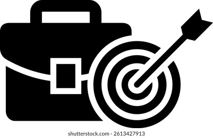 Goal Icon Glyph Vector Illustration