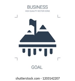 goal icon. high quality filled goal icon on white background. from business collection flat trendy vector goal symbol. use for web and mobile