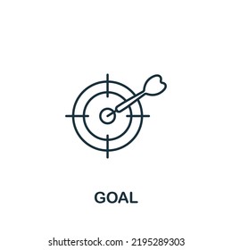Goal icon. Line simple Success icon for templates, web design and infographics