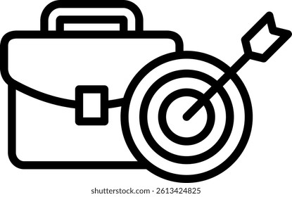 Goal Icon Line Vector Illustration