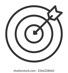 Goal Icon Lineal Style Vector Illustration