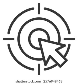 Goal Icon Lineal Style Vector Illustration