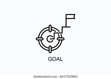 Goal Icon Or Logo Isolated Illustration