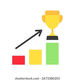 Icono de la meta Icono de la mini ilustración. Uso Para El Concepto Moderno, Impresión, Ui, Ux Kit, Web Y Desarrollo De App. Vector Relacionado Con La Oficina, La Educación, El Examen Y Más