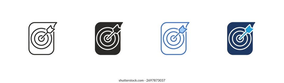  Goal icon multiple style collection
