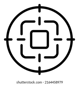 Goal icon outline vector. Business courage. Self people