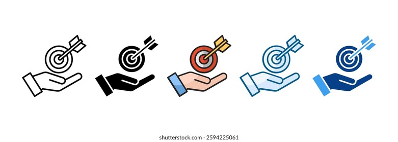 Goal Icon Set Multiple Style Collection