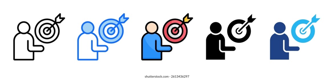 Goal Icon Set Multiple Style Collection