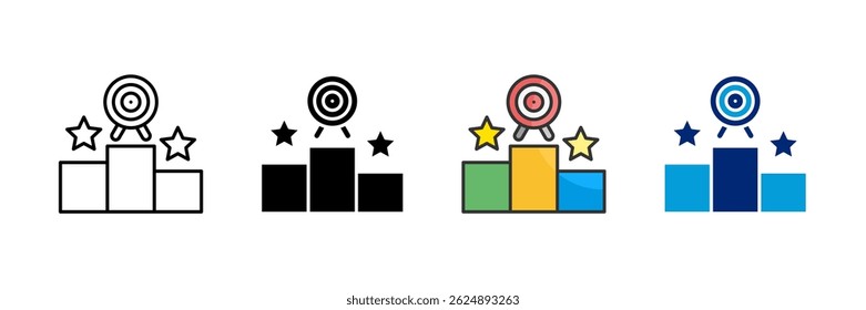 Goal Icon Set Multiple Style Collection