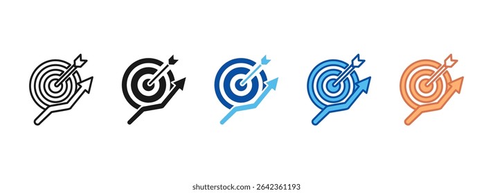 Goal Icon Set Multiple Style Collection
