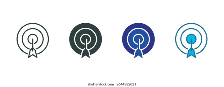 Goal Icon Set Multiple Style Of
