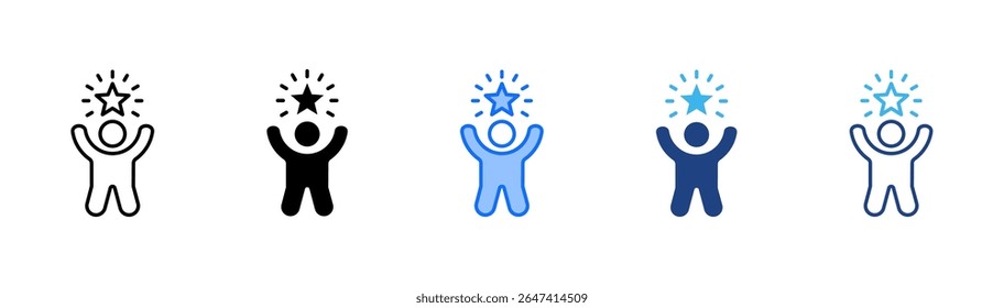 Goal icon set multiple style collection