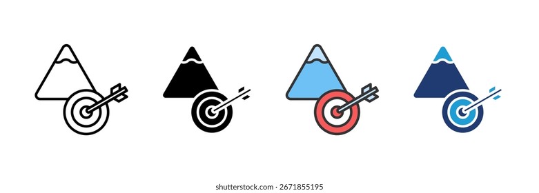 Goal Icon Set Multiple Style Collection