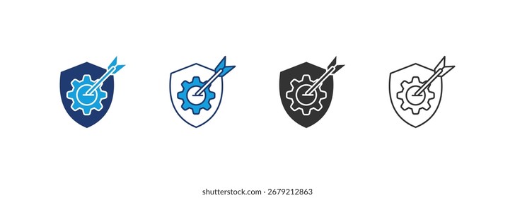 Goal Icon Set Multiple Style Collection