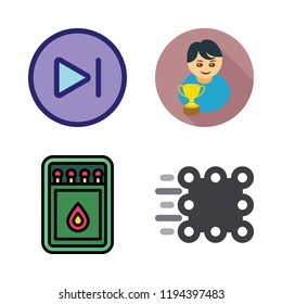 goal icon set. vector set about next, match moving, winner and matches icons set.