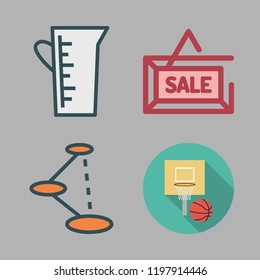 goal icon set. vector set about cup, sale, shortcut and basketball icons set.