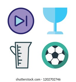 goal icon set. vector set about football, cup and next icons set.