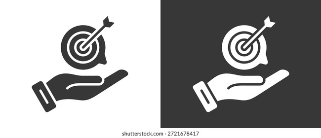 Conjunto De Iconos De Objetivo Colección De Vector Aislada En Blanco Y Negro