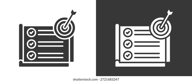 Conjunto De Iconos De Objetivo Colección De Vector Aislada En Blanco Y Negro