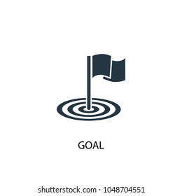 goal icon. Simple element illustration. goal concept symbol design from success collection. Can be used for web and mobile.