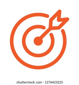Goal icon. Simple line icon. Isolate on white background. Vector.