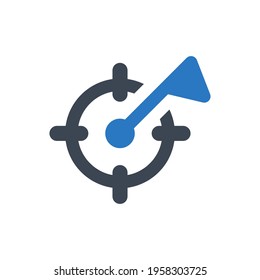 Icono de objetivo - Ilustración vectorial simple