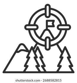 Goal Icon Single Vector Collection