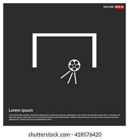Goal icon. Soccer ball goal vector illustration
