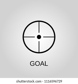 Goal icon. Goal symbol. Flat design. Stock - Vector illustration
