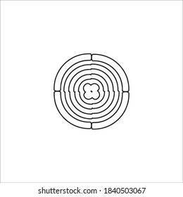 Goal icon. Target sign. Strategy symbol. Logo design element