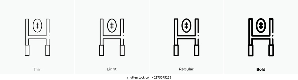 Zielsymbol. Thin, hellrosa und feines Design einzeln auf weißem Hintergrund