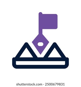 goal icon. vector dual tone icon for your website, mobile, presentation, and logo design.