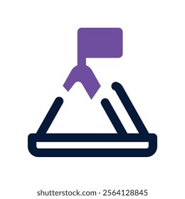 goal icon. vector dual tone icon for your website, mobile, presentation, and logo design.